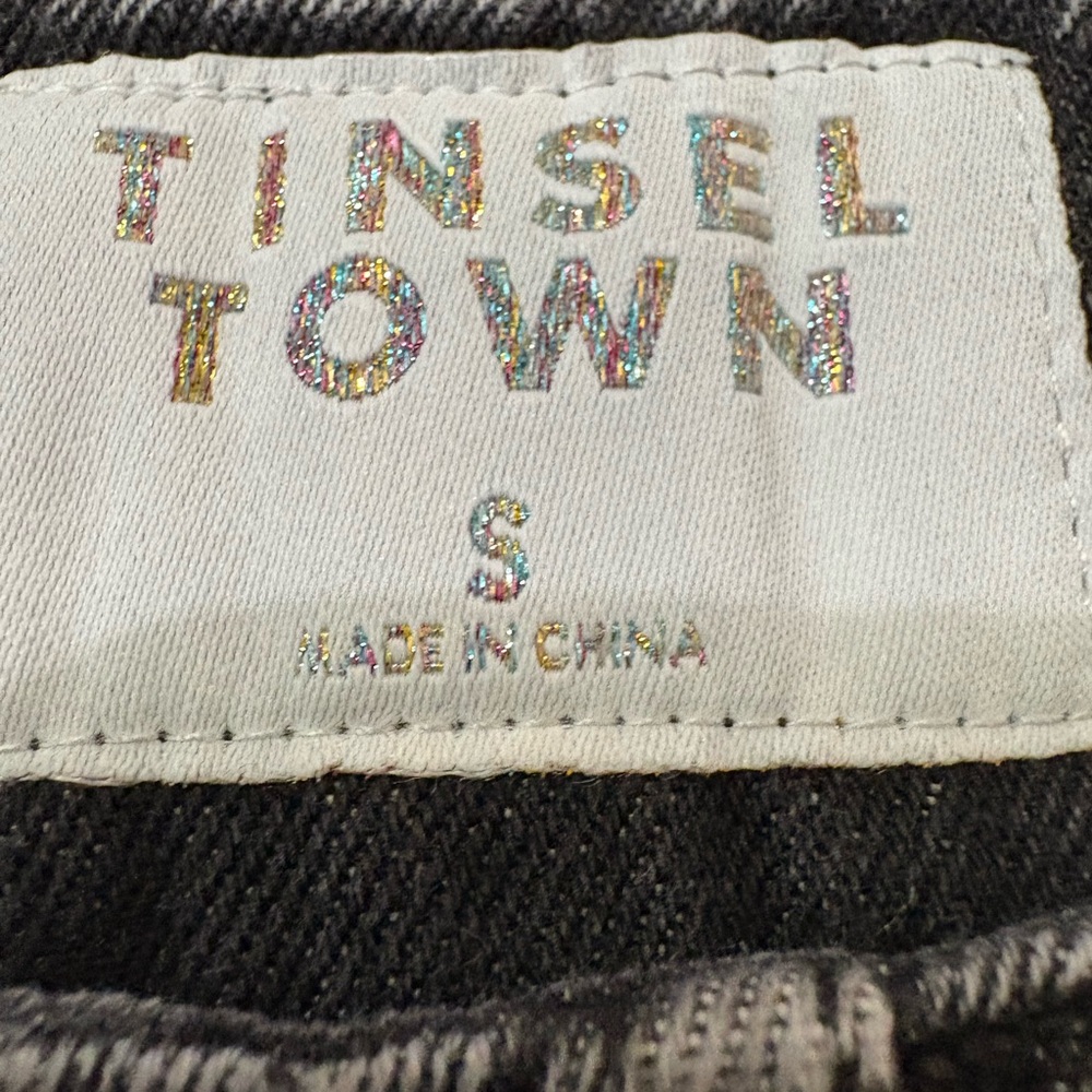 Tinseltown Black Denim Overall Dress Size small - Picture 5 of 7